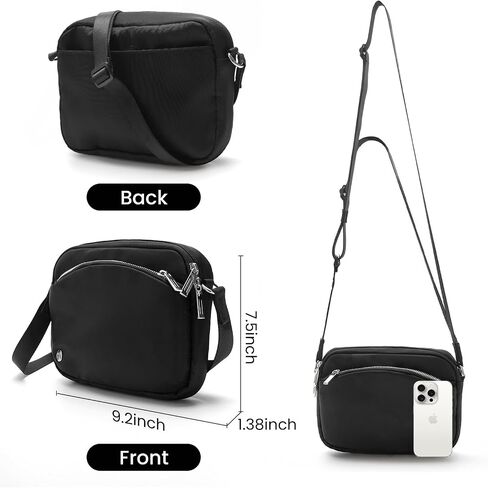 MAMONA Small Crossbody Bags for Women Zipper Fanny Pack Nylon Belt Bag with Adjustable Strap Water Repellent Waist Packs in Saudi Arabia