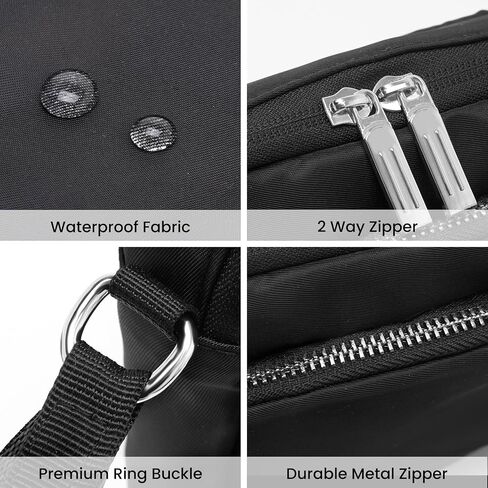 MAMONA Small Crossbody Bags for Women Zipper Fanny Pack Nylon Belt Bag with Adjustable Strap Water Repellent Waist Packs in Saudi Arabia