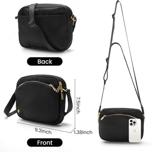 MAMONA Small Crossbody Bags for Women Zipper Fanny Pack Nylon Belt Bag with Adjustable Strap Water Repellent Waist Packs in Saudi Arabia