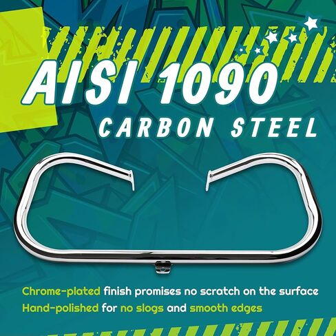 MoKitDora Softail Engine Guard Highway Crash Bar 1.25" Fat for Harley 2000-2017 FL Heritage Softail Classic Deluxe Fat Boy FLSTF Models, Chrome in Saudi Arabia