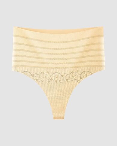 MEIYATING Women's Seamless Thongs High Waisted Underwear No Show Tummy Control Thongs Panties 5 Pack S-XXL in Saudi Arabia