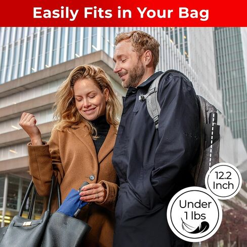 TUMELLA Strongest Windproof Reversed Travel Umbrella, Small Strong but Light Portable and Automatic Folding Rain Umbrella, Durable Premium Grip, Fits Car & Backpack in Kuwait