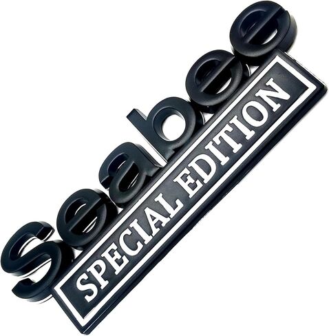 شعار Seabee Special Edition مع لاصق قوي، شعار سيارة Seabee الخاص ثلاثي الأبعاد لشاحنة السيارة البديلة المتوافقة مع المركبات العالمية والسيارات والشاحنات وسيارات الدفع الرباعي (أسود أبيض) in Saudi Arabia