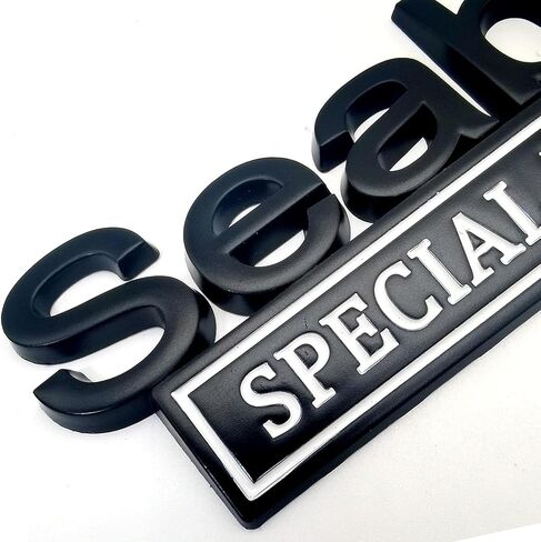 شعار Seabee Special Edition مع لاصق قوي، شعار سيارة Seabee الخاص ثلاثي الأبعاد لشاحنة السيارة البديلة المتوافقة مع المركبات العالمية والسيارات والشاحنات وسيارات الدفع الرباعي (أسود أبيض) in Saudi Arabia