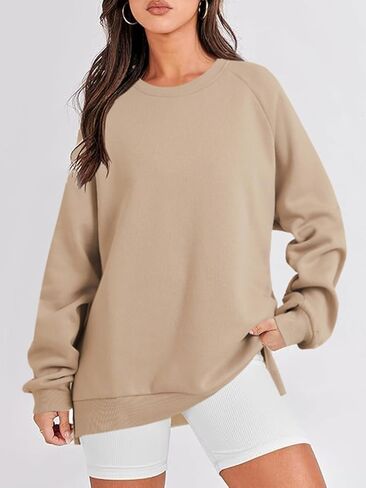 سترة صوف نسائية من LYANER سترة كبيرة الحجم ذات فتحة علوية ملابس خريف وشتاء 2024 in Kuwait