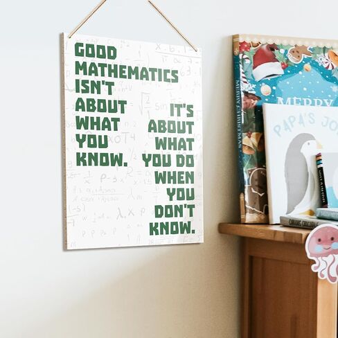 UDNADKEX English Classroom Wall Sign Hanging Decor, High School Middle School English Class Classroom Wooden Decor Writing Decoration, Gift for English Teacher in Saudi Arabia
