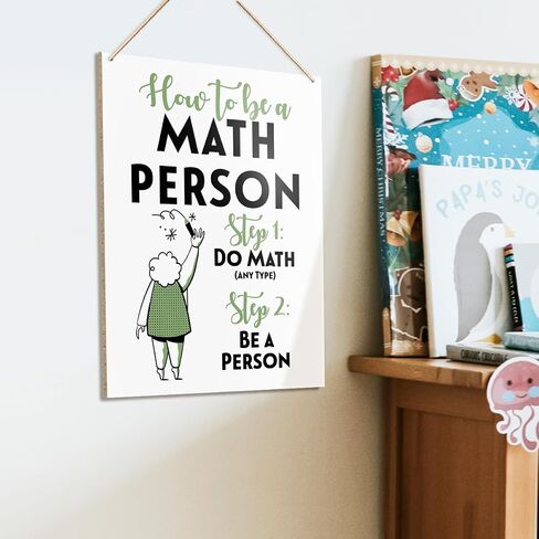 UDNADKEX English Classroom Wall Sign Hanging Decor, High School Middle School English Class Classroom Wooden Decor Writing Decoration, Gift for English Teacher in Saudi Arabia