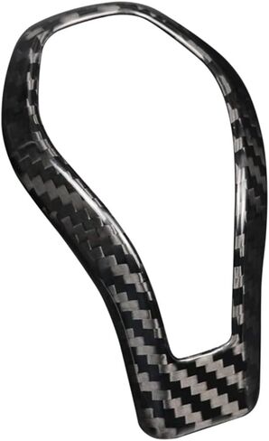 Real Carbon Fiber Gear Shift Knob Cover Shifter Trim fit for Infiniti Q50 2019-2020 Q60 2016-2022 QX60 2016-2020 QX80 2018-2022 (Black) in Saudi Arabia