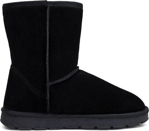 Jousen Men's Winter Boots Suede Snow Boot Leather Mid-calf Shoes Fur Lining in Saudi Arabia