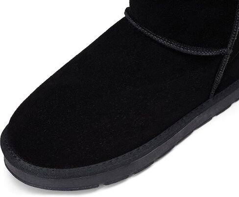 Jousen Men's Winter Boots Suede Snow Boot Leather Mid-calf Shoes Fur Lining in Saudi Arabia
