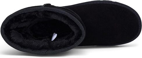 Jousen Men's Winter Boots Suede Snow Boot Leather Mid-calf Shoes Fur Lining in Saudi Arabia