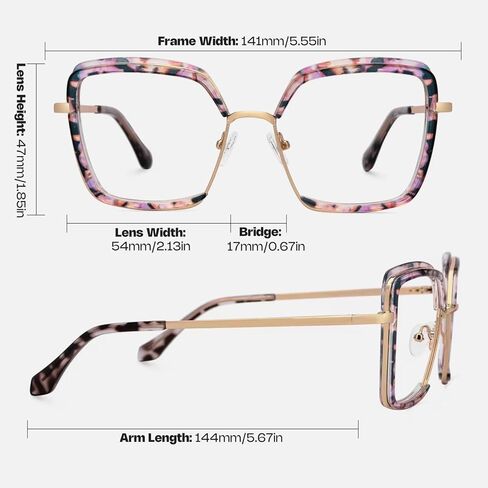 Zeelool Blue Light Glasses Classical Square Glasses Frame for Women Cordaro JGX467298 in Kuwait