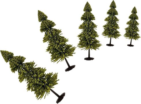12pcs 1.97-5.9 Inch Green Scenery Landscape Model Cedar Trees Mini Snow Pine Model Trees Train Scenery Landscape Pine Miniature Diorama Trees Mixed Model for Road Architecture Building DIY Décor in Kuwait
