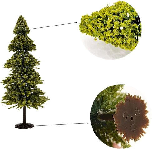 12pcs 1.97-5.9 Inch Green Scenery Landscape Model Cedar Trees Mini Snow Pine Model Trees Train Scenery Landscape Pine Miniature Diorama Trees Mixed Model for Road Architecture Building DIY Décor in Kuwait