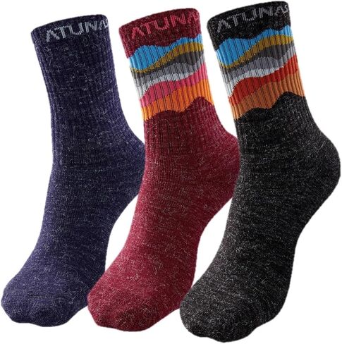 3 Pack Warm Thermal Socks for Men Women, Hiking Socks, Hunting Socks, Thick Screw Winter Boot Socks for Cold Weather in Saudi Arabia