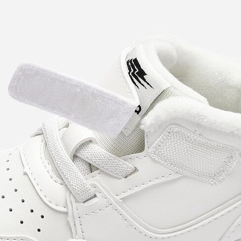 Balabala Baby Toddler Boys Warm High Top Sneakers, White Fashion Anti-Slip Walker Shoes for Autumn Winter in Saudi Arabia