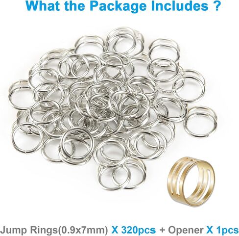 YHYZ 8mm Jump Rings (320pcs, Silver), Metal Connector for Jewelry Making Keychains Charms DIY in Saudi Arabia