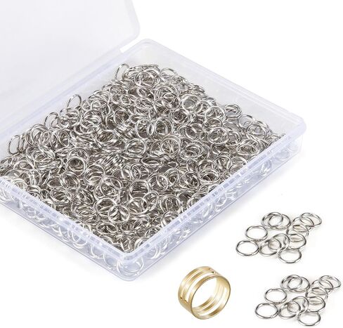 YHYZ 8mm Jump Rings (320pcs, Silver), Metal Connector for Jewelry Making Keychains Charms DIY in Saudi Arabia