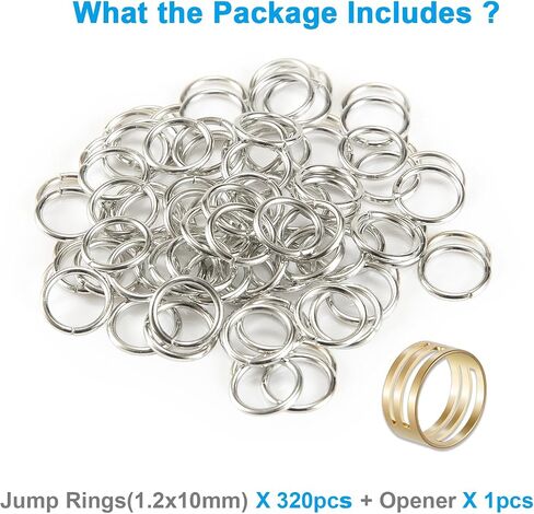 YHYZ 8mm Jump Rings (320pcs, Silver), Metal Connector for Jewelry Making Keychains Charms DIY in Saudi Arabia