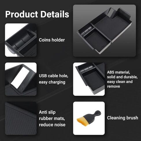 صينية تنظيم وحدة التحكم المركزية متوافقة مع 2021 2022 2023 2024 وحدة التحكم سيينا أسفل صندوق تخزين حامل مقصورة إدراج الملحقات (مقصورتان للتخزين) in Kuwait