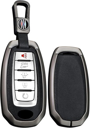 5-button Car Key Fob Cover Fit For Infiniti Key Case Protector Keychain Holder Fit For Q50 Q60 QX50 QX55 QX60 Black in Kuwait