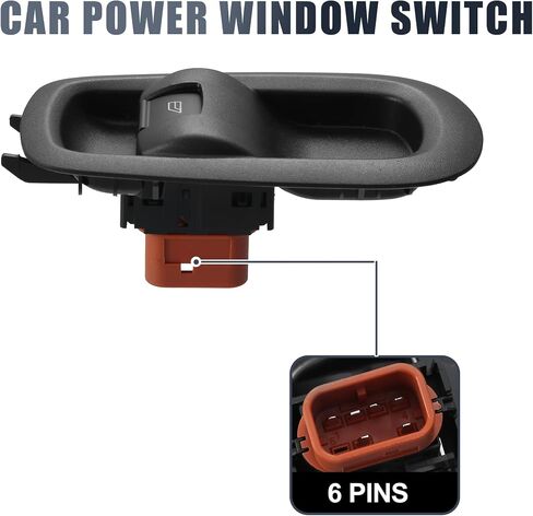 X AUTOHAUX Passenger Power Window Switch for Ford Transit Mk8 2014-2020 Custom 2012+ BK2T-14529-AB BK2T14529 Door Power Window Control Switch Regulator Button Black in Saudi Arabia