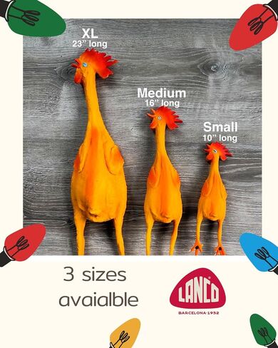 Extra Large Rubber Chicken Dog Toys Natural Rubber (Latex) Lead-Free Chemical-Free Complies to Same Safety Standards as Children’s Toys Soft Unstuffed Squeaky in Saudi Arabia