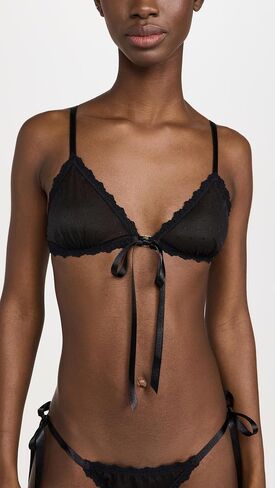 hanky panky Women's Dotted Tulle Front Tie Bralette in Saudi Arabia