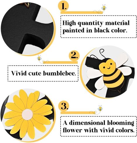 LOVE Wooden Spring Decoration Sign with Bee and Sunflower, Rustic Farmhouse Decor for table top, wall, tray, Shelf and Fireplace, Adorable wooden for Living Rome Summer Decoration in Saudi Arabia
