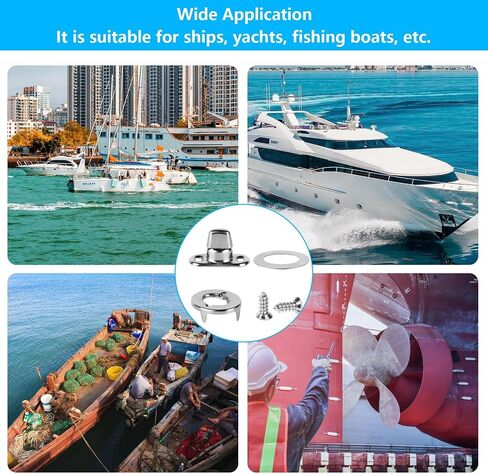 12 Sets Marine Grade Twist Lock Fasteners, Turn Button Fasteners, Turn Button Eyelet and Stud, Common Sense Fasteners Nickel Plated for Boats RVs Caravans Eyelets Turn Buttons, with 24 Screws in Saudi Arabia