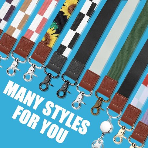 Key Lanyard, Soft Lanyard for Keys for Women Men, Neck Keychain Lanyard for Id Badges Phone, Black in Saudi Arabia