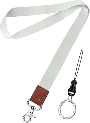 Key Lanyard, Soft Lanyard for Keys for Women Men, Neck Keychain Lanyard for Id Badges Phone, Black in Saudi Arabia