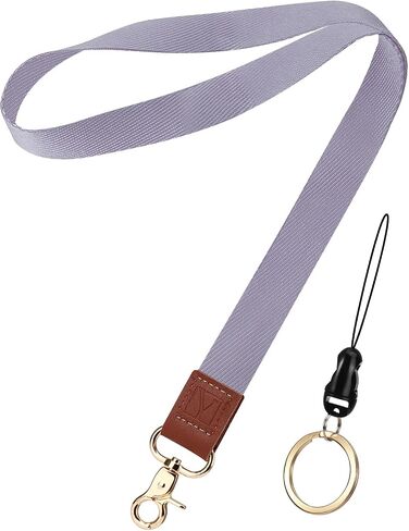 Key Lanyard, Soft Lanyard for Keys for Women Men, Neck Keychain Lanyard for Id Badges Phone, Black in Saudi Arabia