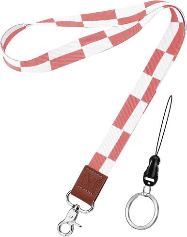 Key Lanyard, Soft Lanyard for Keys for Women Men, Neck Keychain Lanyard for Id Badges Phone, Black in Saudi Arabia