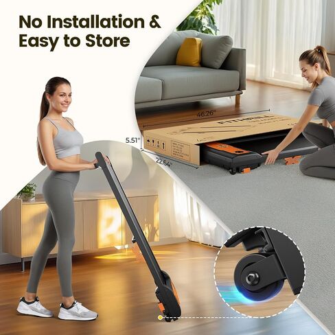 Walking Pad, Under Desk Treadmill for Home and Office, 4 in 1 Portable Treadmill with Incline for Walking, Jogging, Running and Climbing in Saudi Arabia