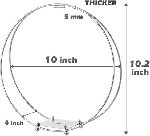 3 عبوات معدنية مزدوجة من الزهور مقاس 35.56 سم مع حامل وسلك مجداف بطول 38 ياردة، ديكورات طاولة مركزية للزفاف/المعمودية/الحفلة/القطعة المركزية DIY ديكور طاولة بحلقة معدنية، فضي in Kuwait