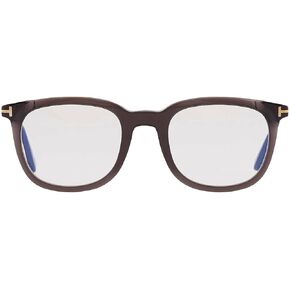 Tom Ford Eyeglasses FT 5904 -B 005 Shiny Transparent Dark Grey, t Logo/Blue