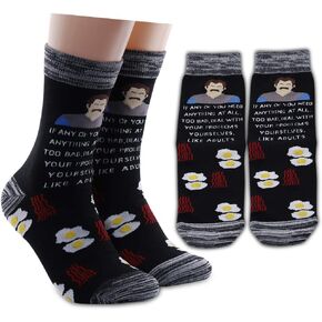 LEVLO Swanson Quote Socks If Any of You Need Anything At All Socks
