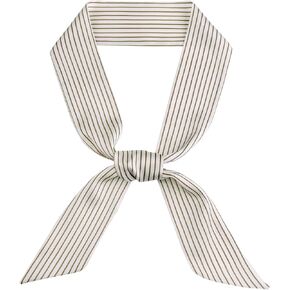 Women Striped Skinny Long Scarves, Simple Satin Silky Neck Scarf Neckerchief Ribbon Hair Band