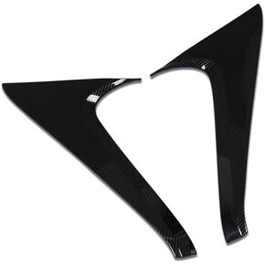 for Toyota RAV4 2019 2020 2021 2022 2023 2024 2025 Rear Spoiler Wing Side Beveled Window Cover Trims (Carbon Fiber Pattern)