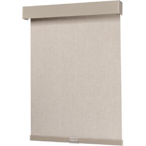 Blackout Roller Shades, Cordless Blinds with Valance, Window Shades for Home, Door Blinds, Thermal Insulated, Double-Sided Linen Day and Night Window Shades (34" W x 72" H, Khaki)