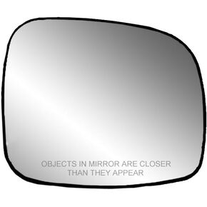 Fit System 30241 Passenger Side Heated Mirror Glass w/Backing Plate, Chrysler Town & Country, Grand Caravan, C/V, 6 1/16" x 6 3/4" x 8" (w/o Blind Spot)
