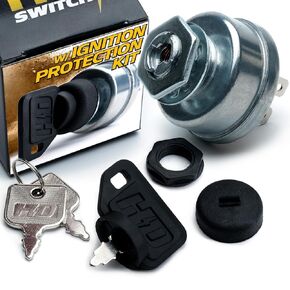 HD Switch 925-3284A Starter Ignition Switch 925-3284 725-3284 for Cub Cadet Big Country Fire Country UTV 411 414 431 640 641 642 6x4 4x2 MTD Troy-Bilt w/Protective Cover 1 Umbrella Key 2 Spare Keys