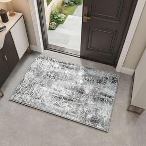 سجادة منطقة مجردة قابلة للغسل، سجادة غرفة المعيشة الحديثة باللون الرمادي مقاس 5 × 7، سجادة غرفة نوم غير قابلة للانزلاق وغير قابلة للتساقط، سجاد داخلي، سجادة مقاومة للبقع لغرفة الطعام، بجانب السرير، المطبخ، المدخل والنوم in Kuwait