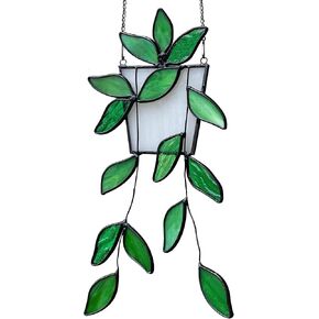 Stained Glass Plant Window Hanging (B)