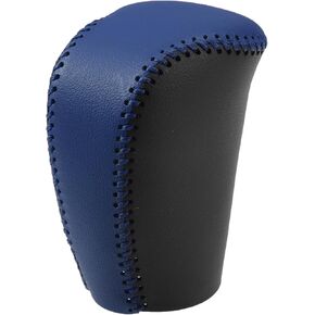 Gear Shift Head Knob Cover Transmission Lever Trim for Honda Civic 10th Gen 2016 2017 2018 2019 2020 Faux Leather Black Blue Stitches