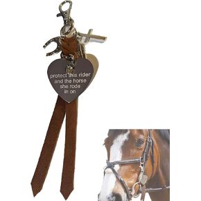 Protect This Rider And The Horse She/He Rode In On-Saddle Charm, Saddle Heart Charm Equestrian Riding Gift Horse Lovers Jewelry Gift