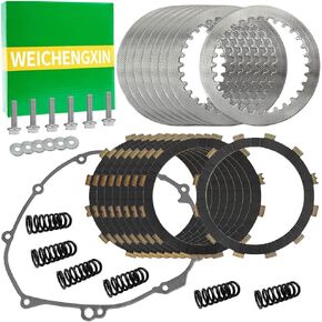 Clutch Kit Heavy Duty Springs & Cover Gasket Compatible with Yamaha R1 YZF R1 Team Raven World GP 50th Anniversary Limited Edition 2009-2014 14B-W001G-00-00