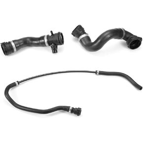 1 Set Lower Upper Radiator Coolant Hose & Vent Hose Kit 17127618510 + 17127531579 + 17127531581 Compatible with BMW 128i 325i 328i 330i 2006-2013