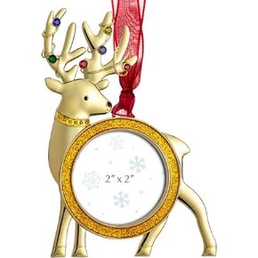 Christmas Tree Hanging Ornaments 2 inch Picture Frame Onion Photo Pendant Decoration (Onion-2024)